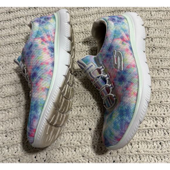 Skechers Summits Sneakers Running Shoes 149132W Womens 7.5 37.5 Tie Dye Pastel - Picture 3 of 9